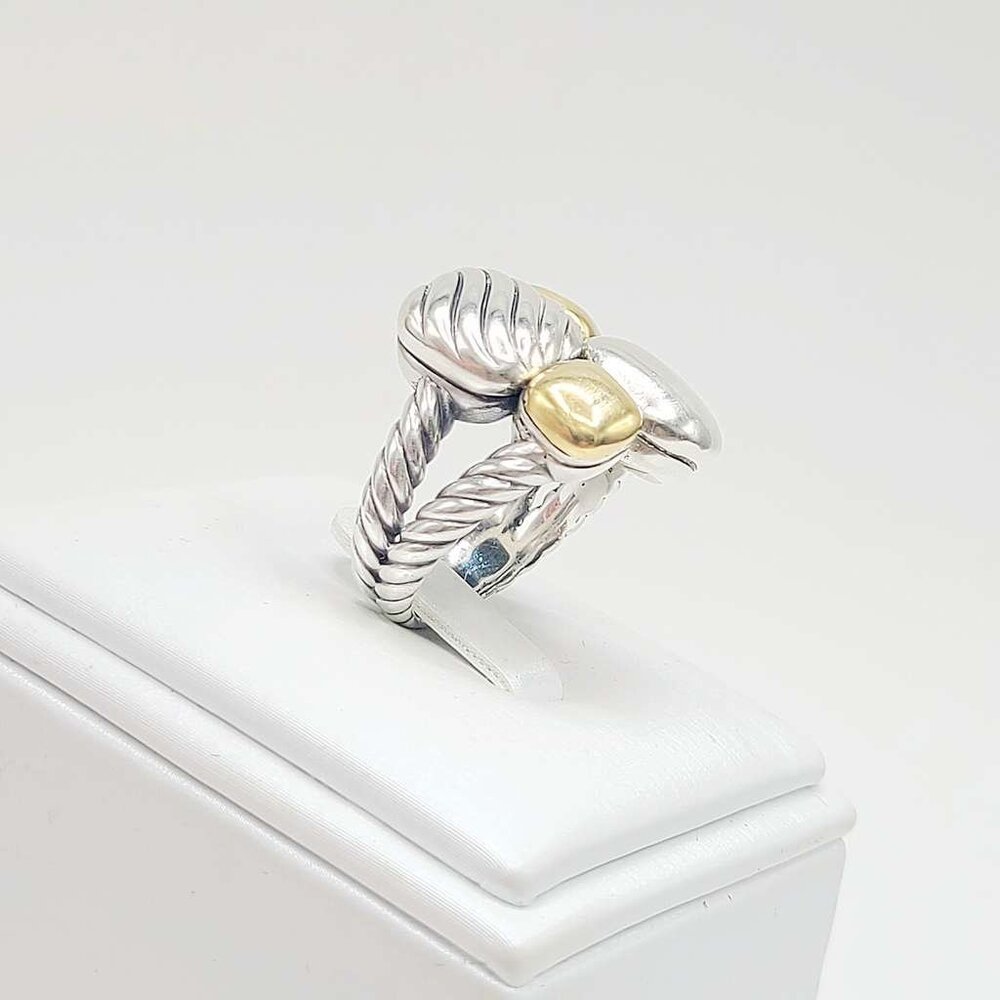 David Yurman Mosaic Chiclet Ring w/ 18K Yellow Gold - Size 6 - RARE - Picture 3 of 12
